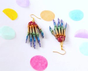 Dark Rainbow Skeleton Hands
