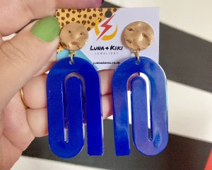 Chunky Twist Shape - cobalt blue