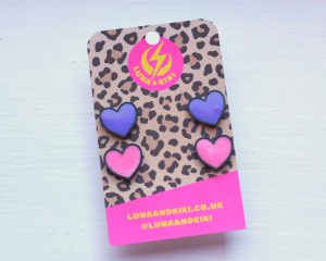 Heart Studs - set of 2