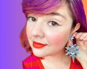 XL Starburst Earrings - silver